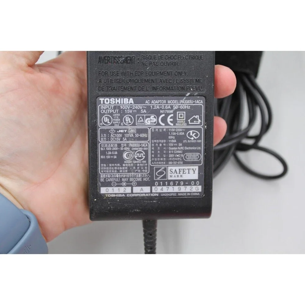For Toshiba Satellite Pro 6000 6100 PA3083U-1ACA AC Adapter Power Cord Charger